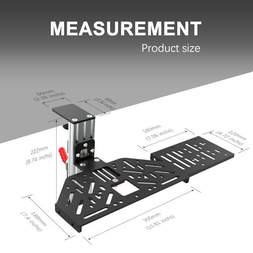 EG STARTS 1 Set Desk Mount for Sim Racing Wheel Stand Simulator Cockpit Wheel Stand Racing Steering Shifter Mount fit for Logitech G25 G27 G29 G920 G923 Thrustmaster T248 T300 T-GT TS-PC T500 T818