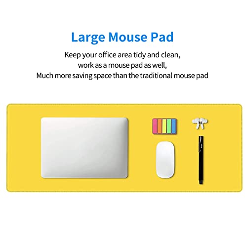 Yellow Mouse Pad Extended Large Gaming Mousepad XL Big Long Oversized Desk Mat Stitched Edges 31.5 X 11.8 Inch for Home Office - color: Black8