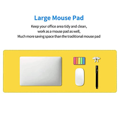 Yellow Mouse Pad Extended Large Gaming Mousepad XL Big Long Oversized Desk Mat Stitched Edges 31.5 X 11.8 Inch for Home Office - color: Black8