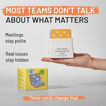 160 Team Building Cards for Managers - Build Trust & Improve Team Performance - 4 Categories from Light Icebreakers to Strategic Team Questions - For Meetings & 1-on-1s | Say This Not That Cards