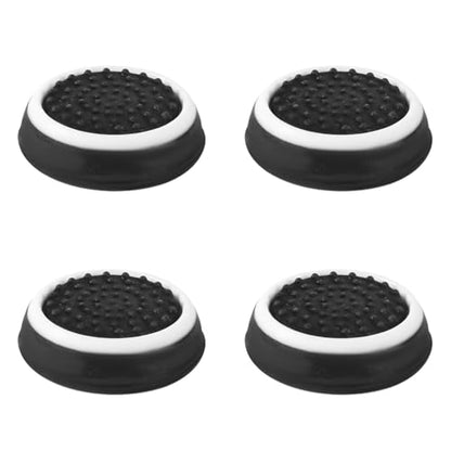 4pcs Thumb Grips, Full Protection Anti-Slip Anti-Scratch Anti-Fingerprint Protective Cover Thumb Joystick Cap Compatible with Xbox Series X/S Xbox One Switch Pro Controller(Black) - color: black