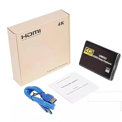 Capture Card for Streaming 4K HDMI Video Capture Card | Game Capture Card, 1080P 60FPS Video Capture Device, HDMI to USB 3.0 for Camera/Xbox/PS4/PS5/PC/OBS/PC/Mac Windows 10/11