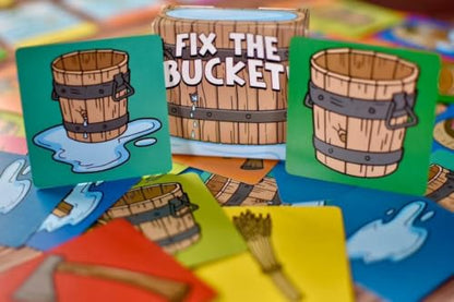 Fix the Bucket! The There's a Hole in the Bucket Fast Travel Card Game | Ages 7+, 2–3 Players, 3-5 Minute Gameplay, Easy to Learn, Great for Road Trips, Waiting Rooms & Family Game Night