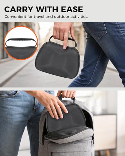 NINKI Portable Travel Case for Steam Controller 2 Carrying Case 2026, Hard Shell Full Protective Storage with Inner Pocket Hand Carry Pouch for Steam Controller 2 Traveling Game Bag Accessories, Black