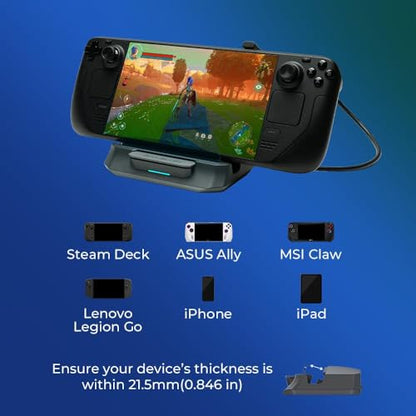 AVerMedia Steam Deck Dock with HDMI 4K@60Hz, USB C Charging, Screen Mirroring, Video Capture for Switch, Steam Deck, ROG Ally, Legion Go, MSI Claw, iPhone, iPad - X'TRA GO GC515 - color: X'TRA GO - GC515 Black