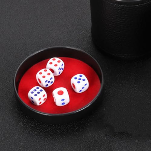 Yardwe Felt Lined Dice Cup Lid Set for Game Night 5-Piece Shaker Base Sturdy and Easy-to-Use Accessories for and Party Games