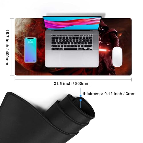 Large Gaming Mouse Pad Red Custom Mouse Pads,Mousepad with Anti-Slip Rubber Base and Stitched Edges Mouse Mat,Big Desk Pad for Computer Keyboard,Office Desk Mat for Desktop,31.5x15.7 Inches - color: Pattern03
