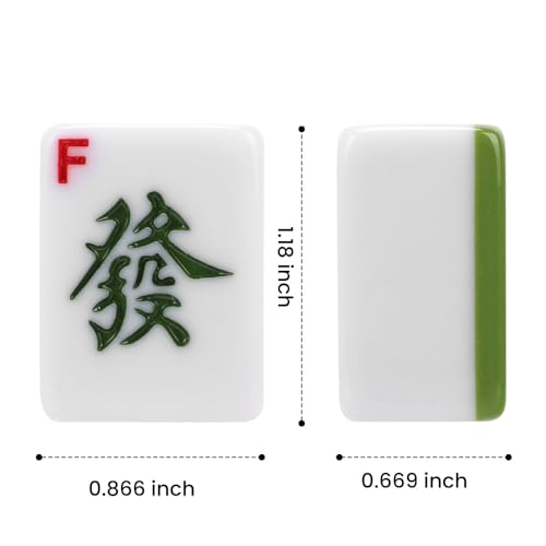 Mahjong Set, 146pcs Chinese Mahjong Tile Set Quality Mahjong Tiles | 1.18" Travel Size with Exquisite Storage Box Easy to Carry, Instruction Included Mah Jongg Sets for Family Friends Gatherings - size: Travel