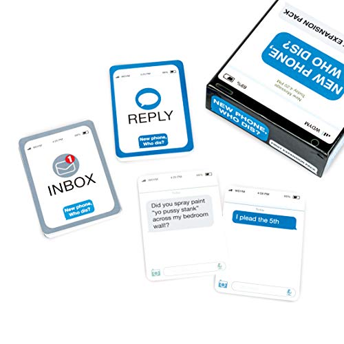 WHAT DO YOU MEME? New Phone, Who Dis? Expansion Pack Party Game by Relatable, Add to The New Phone, Who Dis? Core Game, Includes 45 Inbox Cards & 135 Reply Cards - style: Expansion Pack #1