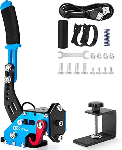 64 Bit USB Handbrake, Upgraded PC Sim Racing Games Handbrake for Logitech G25 G27 G29 G920 G923 Thrustmaster T500 T300