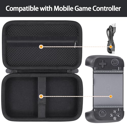 Baval Hard Carrying Case for Moblie Game Controller,Compatible with Retractable Mobile Gaming Controller with Phone Case Support,Case Only