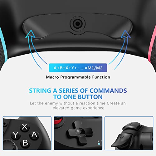Deepdawn Wireless Switch Controller for Nintendo Switch/Lite/OLED/Switch 2 Pro Controller Wireless Pro Controller with Programmable, Vibration, Wake-up, Turbo, Screenshot