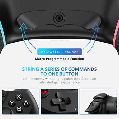Deepdawn Wireless Switch Controller for Nintendo Switch/Lite/OLED/Switch 2 Pro Controller Wireless Pro Controller with Programmable, Vibration, Wake-up, Turbo, Screenshot