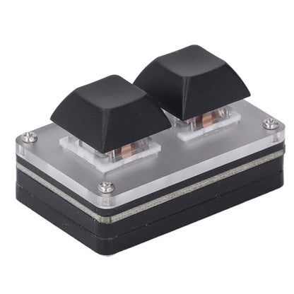 Dioche Macro Keypad 2 Key Mini USB Wired Keyboard - Smart Programmable Shortcuts for Copy, Paste, and Cut with RGB Backlighting