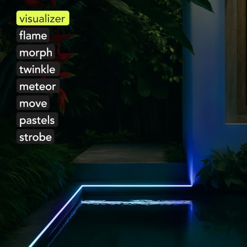 LIFX Neon Flex Rope Lights - 16ft Outdoor LED Rope Light - Compatible with Alexa | Matter Certified, Apple Homekit, WiFi 2.4GHz, Polychrome 60 Zones, RGB 1500-9000K, 2150 lm, IP67, for patios, eaves, pathways - style: 16FT Outdoor