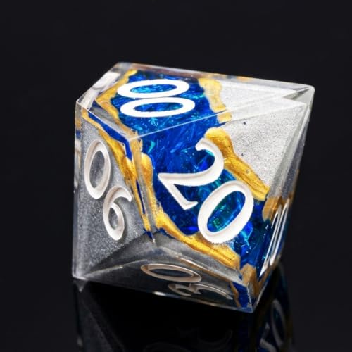 Realm DND Dice Sharp Set Edge 7pcs Handmade Resin Dice for Dungeons and Dragon RPG Game Polyhedral Dice for Role Playing Game（Astral Vein Dice ） - color: Astral Vein Dice
