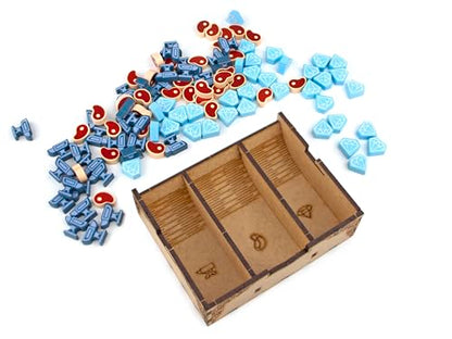 Organizer for Flamecraft with 7 Dragons Tray - Upgrade Board Game with Storage Box Organizer for Cards, Tokens and Dice - Accessories Upgrade for Components of Flamecraft