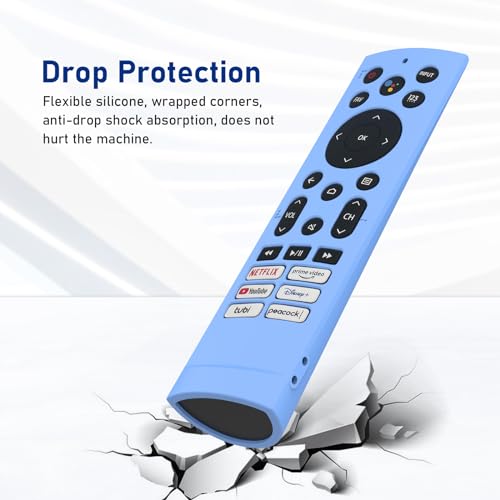 Protective Cover for Hi-Sense U7G, ERF3A90, U8 U9G Series 4K ULED Remote Protector,Glow Blue - color: Glow Blue