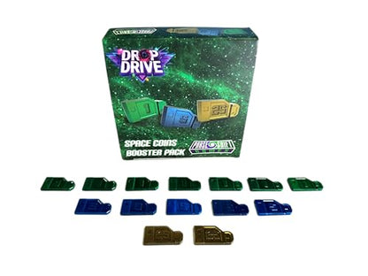 Space Coins Booster Pack | Upgrade Accessory Pack for Drop Drive Board Game by Phase Shift Games