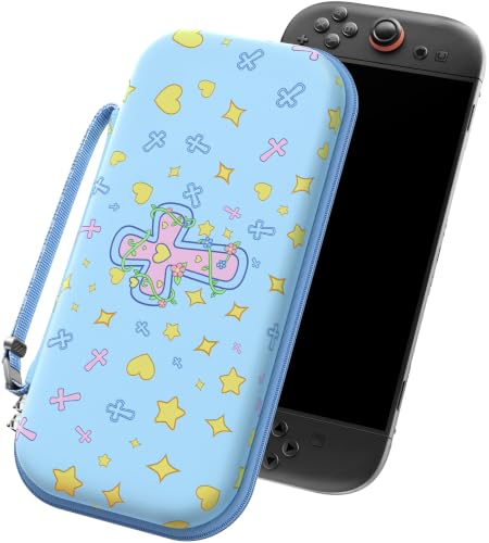 ivoler Carrying Case for Nintendo Switch 2 Model(2025), Portable Hard Shell Pouch Carrying Travel Game Bag for Nintendo Switch 2 Accessories Holds 12 Game Cartridge (Blue) - color: Blue, size: 7.9''