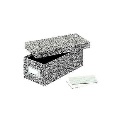 Globe-Weis/Pendaflex Fiberboard Index Card Storage Box, 3 x 5 Inches Card Size, Black Agate (93 BLA) - color: Black Agate, size: 3 x 5