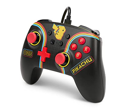 PowerA Enhanced Wired Controller for Nintendo Switch - Pokémon: Pikachu Arcade, Nintendo Switch - OLED Model, Gamepad, Game controller, Wired controller, Officially licensed