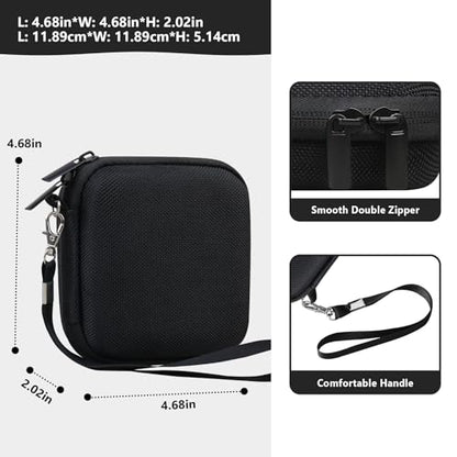 Supmay Hard Carrying Case for Anbernic RG Rotate/ RG34XXSP/ RG35XXSP Retro Handheld Game Console/ Game Boy Advance SP, Retro Game Travel Storage Holder with Mesh Bag for Battery, USB Cable, Black - color: Black