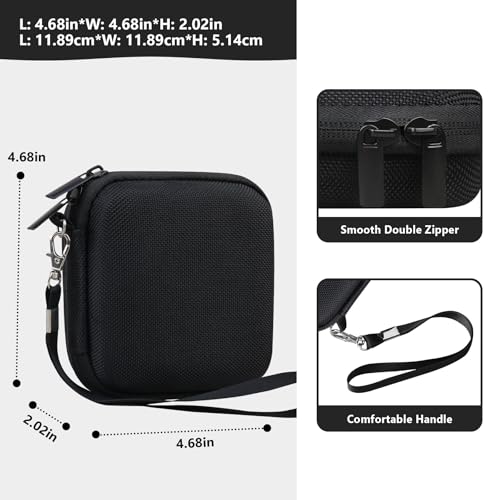 Supmay Hard Carrying Case for Anbernic RG Rotate/ RG34XXSP/ RG35XXSP Retro Handheld Game Console/ Game Boy Advance SP, Retro Game Travel Storage Holder with Mesh Bag for Battery, USB Cable, Black - color: Black