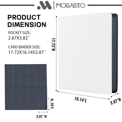Card Binder 20 Pocket,Trading Card Binder Holds up to 2000 Cards with 50 Sleeves,Zipper Card Holder Album Compatible with TCG Card/Game Cards/Sports Card - color: White, size: 20 Pocket 2000