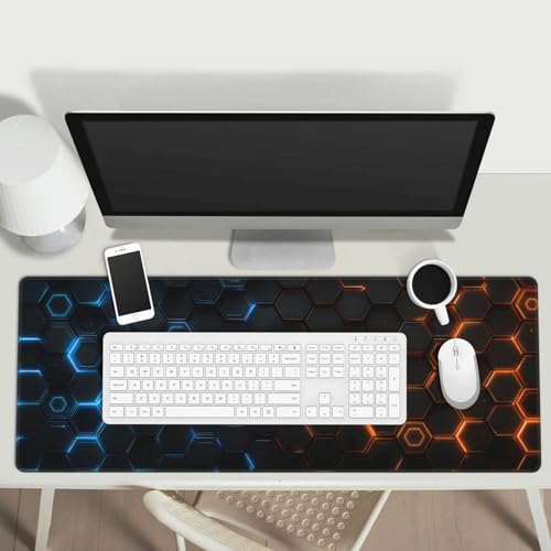 Extended Gaming Mouse Pad, Large Mouse Mat, XL Desk Pad for Keyboard and Mouse, Non-Slip Rubber Base & Stitched Edges for Gamer Office 31.5x11.8 in - color: 8