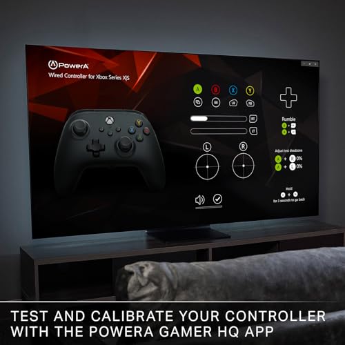PowerA Wired Controller for Xbox Series X|S - Black, gamepad, wired video game controller, gaming controller, works with Xbox One and Windows 10/11 - style: Black
