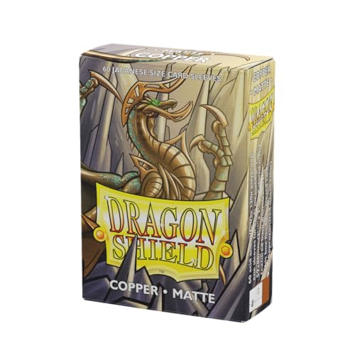 Dragon Shield | Japanese Size Card Matte Sleeves | 60 CT - Smooth & Tough Premium TCG Sleeves - Compatible with Yu-Gi-Oh, Naruto, Cardfight & Vanguard | Copper - color: Copper Matte