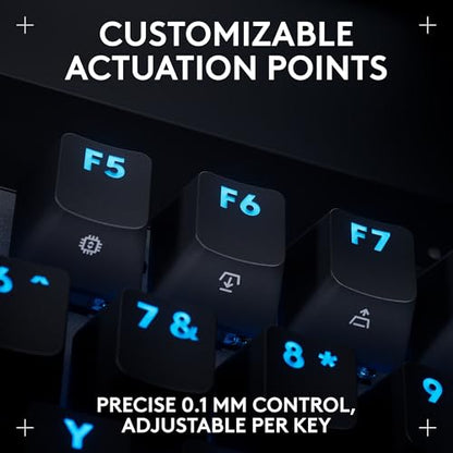 Logitech G PRO X TKL Rapid Tenkeyless Gaming Keyboard (Hall-Effect) - Black | Hall-Effect Magnetic Analog Switches with Rapid Trigger, Lightsync RGB, Detachable USB-C Cable, Volume Roller & Media Buttons - color: Black, size: TKL - Wired, style: Rapid Tri