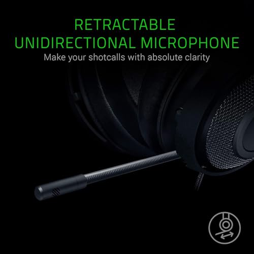 Razer Kraken Gaming Headset: Lightweight Aluminum Frame - Retractable Noise Isolating Microphone - For PC, PS4, Nintendo Switch - 3.5 mm Headphone Jack - Classic Black/Blue (Renewed)