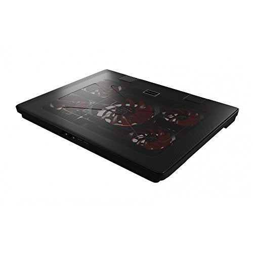 Mars Gaming MNBC2 Laptop Cooling Pad (Up to 17.3 Inches, 5 Fans, Red LED, 2x USB 2.0, Black)