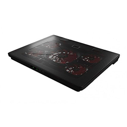 Mars Gaming MNBC2 Laptop Cooling Pad (Up to 17.3 Inches, 5 Fans, Red LED, 2x USB 2.0, Black)