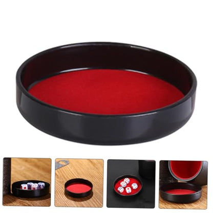 Milisten 5pcs Plush Leather Dice Cup Lid Game Dice Holder Bar Cup Lid Rolling Plastic Shaker Bottom