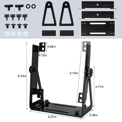 Computer Fan Stand - 120mm 140mm PC Fan Desk Stand, Heavy Duty Metal Adjustable Mount with 360° Rotation, Desktop Cooling Stand for PC, Router & Electronics (Fan Not Included)