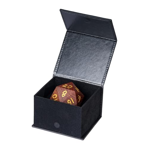 50mm Large D20 Dice Red Sandalwood 20 Sided Dice for Tabletop Games | Premium Gift Box, DM Gift, for Dungeons and Dragons Role Playing Games - color: D20 Red Sandalwood
