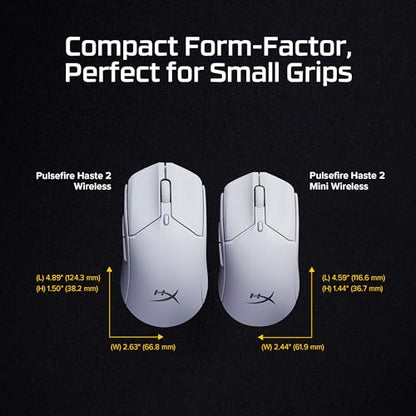 HyperX Pulsefire Haste 2 Mini – Wireless Gaming Mouse for PC Compact Lightweight Bluetooth 2.4GHz Black - color: Black, size: Wireless, style: Pulsefire Haste 2 Mini