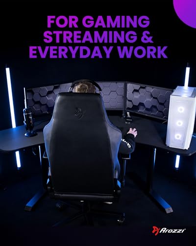 Arozzi Arena Angelo Gaming Desk Pad Pure Black | Desk-Wide Microfiber, 88.6 x 28 in, Anti-Slip Rubber Base, Water-Resistant, Machine Washable - color: Angelo Pure Black