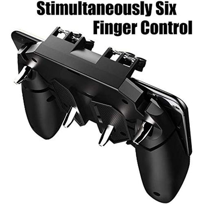 Newseego for Mobile Game Controller, [Upgrade] Phone Controller Gamepad with 6 Fingers Trigger Sensitive Shoot and Aim Trigger Controller for Android & iOS for PUBG