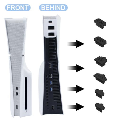 New Version 2.0 Dust Cover Net for PS5 Slim Console, PS5 Slim Heatsink Barrier Pets Hair Anti-dust Cover Dustproof for PlayStation 5 Slim (A) - color: A