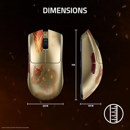 Razer Viper V3 Pro Wireless Esports Gaming Mouse: Symmetrical - 54g - 8K Polling - 35K DPI Optical Sensor - Gen3 Optical Switches - 8 Programmable Controls - 95 Hr Battery - Counter-Strike 2 Edition - color: Counter-Strike 2 Edition, style: 8000 Hz Pollin