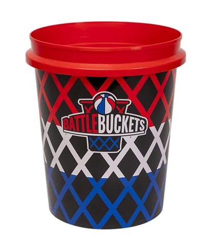 Battle Buckets – Giant Yard Pong and Basketball Game with 12 Buckets, 2 Balls, Carrying Bag, and Air Pump – Outdoor Game for Lawn, Backyard, Beach, and Parties
