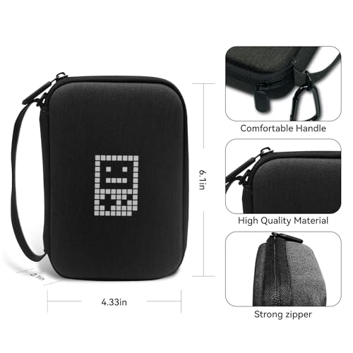 GameLo RG35XX Plus Case Portable Console Case for RG35XX Plus, Holds Game Console, Charging Cable, and Accessories, with Straps and D-Buckles, Lightweight, Compact, Easy to Carry, Black - style: Rg35xx Plus Case