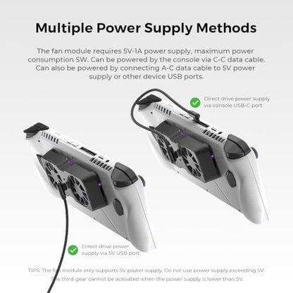 Handheld Gaming Cooling Fan, Magnetic-Console Cooler Fan with 45 Mm Dual-Silent Compact Portable Heat Dispersion Console-Airflow