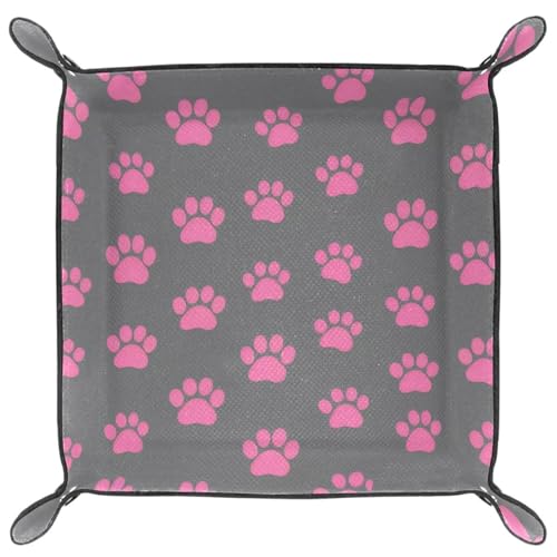 Pink Paw Dice Tray Dice Rolling Tray Folding Dice Holder for Dice Games, Like RPG, DND and Other Table Games - color: Multi 11