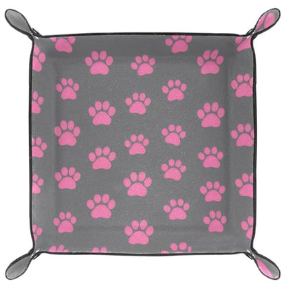 Pink Paw Dice Tray Dice Rolling Tray Folding Dice Holder for Dice Games, Like RPG, DND and Other Table Games - color: Multi 11
