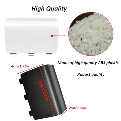 4 Pcs Battery Back Cover for Xbox One/One S/One X Controller[NOT for Xbox Series X/S],Battery Back Shell Covers,Replacement Battery Cover Door Compatible with Xbox One(Black&White) - color: 2 Blacke+2 White
